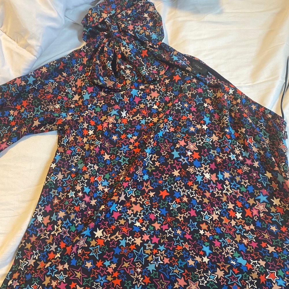 Off the shoulder J.Crew blouse with stars